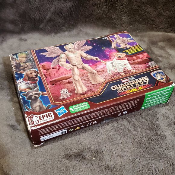 Marvel Guardians Of The Galaxy 3 GROOT Marvel's Cosmo Marvel's Rocket Figure Pk - Picture 2 of 9